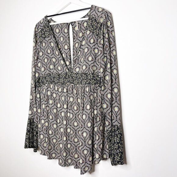 FREE PEOPLE Rolling Hills Bell Sleeve Tunic Top - Picture 5 of 11